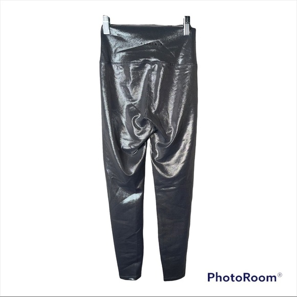NWT ALLFENIX Anthropologie Liquid Silver Metallic High Rise 7/8 Leggings XS - Picture 7 of 8